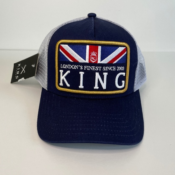NEW King Hat Black Snapback Great Britain British Union Jack Trucker Cap - Picture 1 of 12